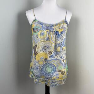 Poleci Silk Printed Razor Cut Tank Top Size 8